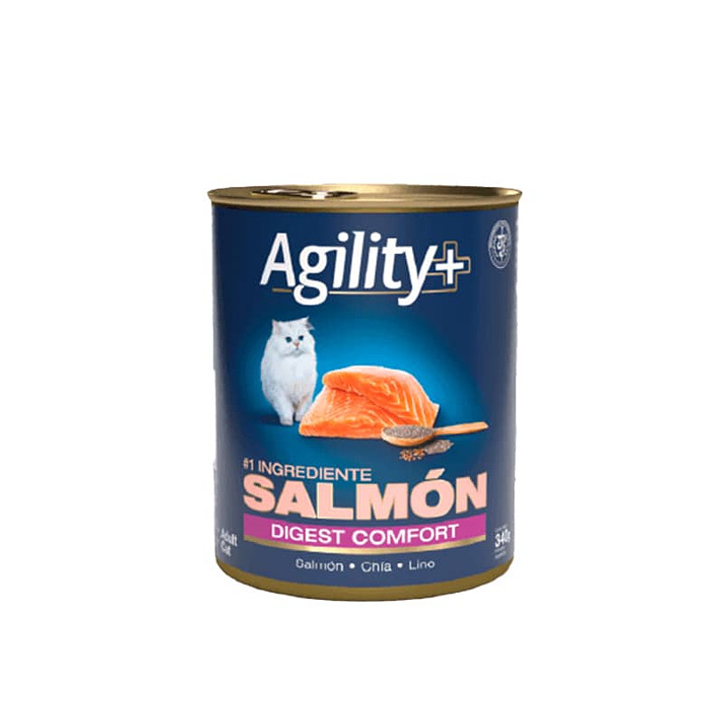 Agility+ Lata Gato Adulto Digest Comfort Salmon 340 Gr