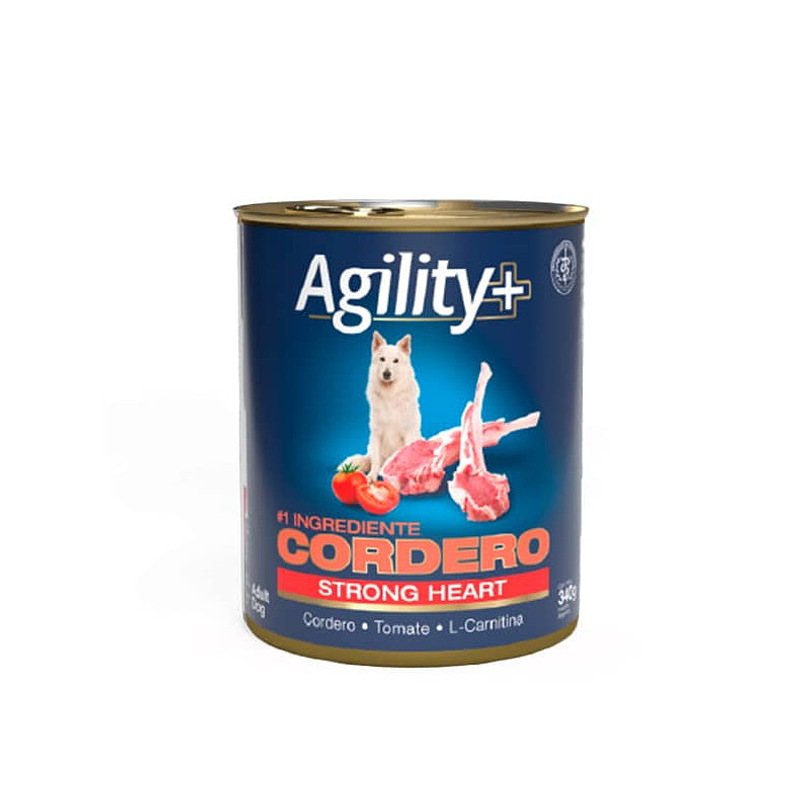 Agility+ Lata Perro Adulto Strong Heart Cordero 340 Gr