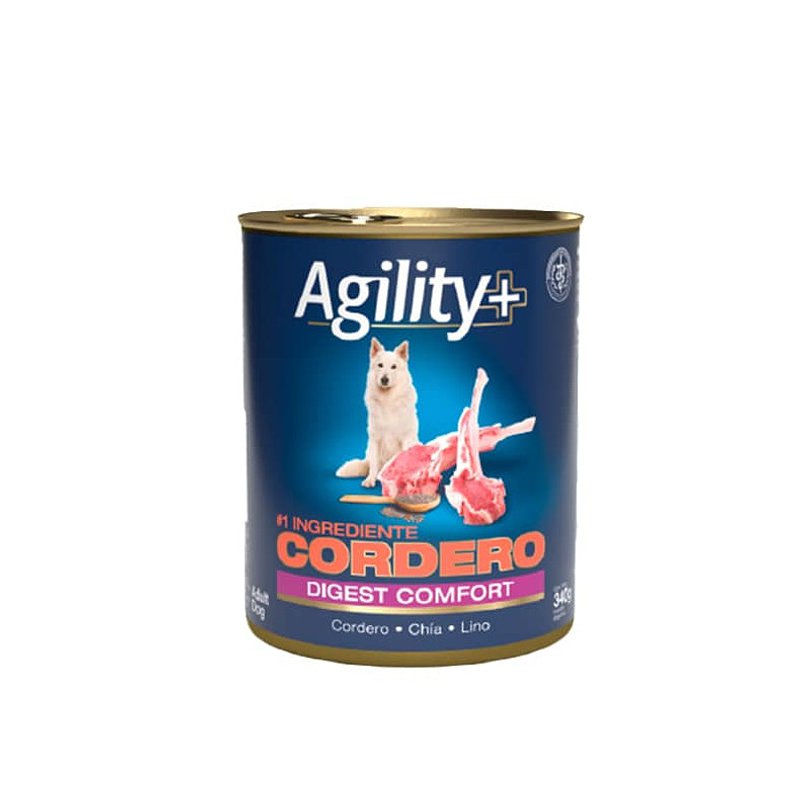 Agility+ Lata Perro Adulto  Digest Comfort Cordero 340 Gr