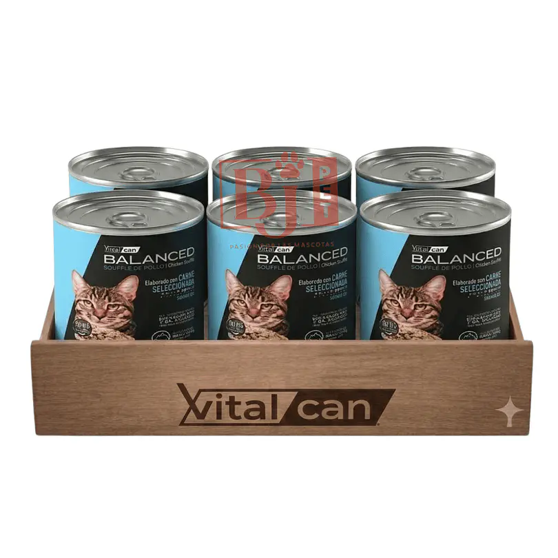 Pack 6 Latas Balanced Souffle Gato Adulto Pollo 340 Gr 1