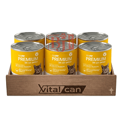 Pack 6 Latas Premium Kitten En Su Salsa Trocitos De Carne 340 Gr