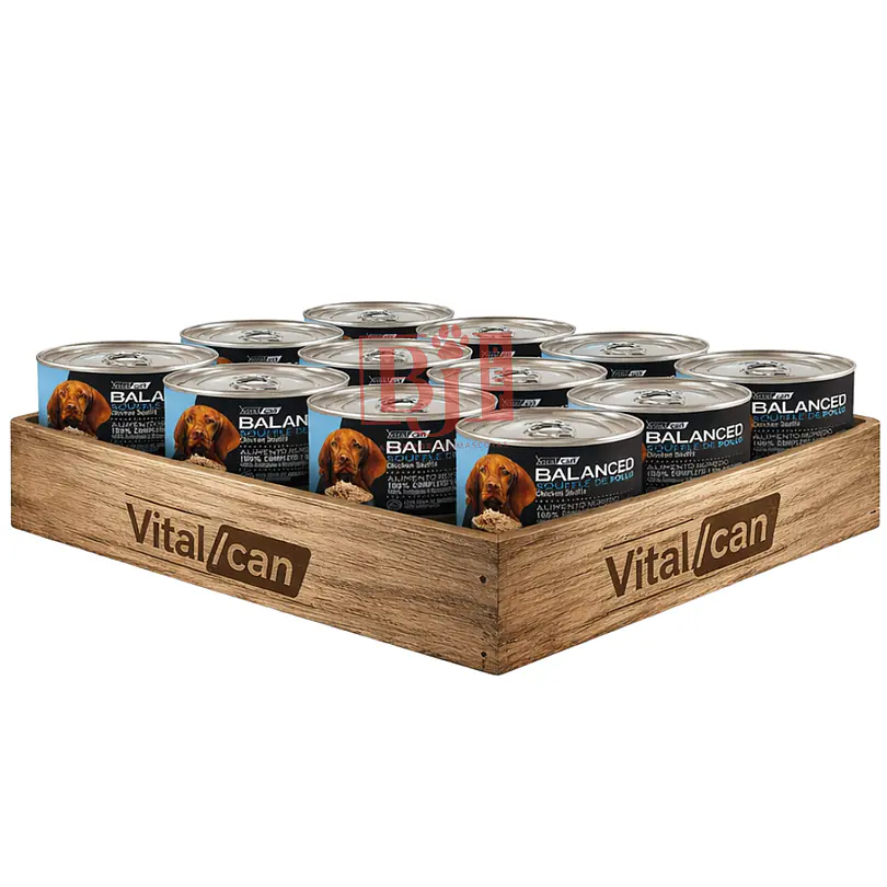 Pack 12 Latas Balanced Souffle Perro Adulto Pollo 85 Gr 1