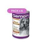 Pack 6 Latas Gemon Trozos Medianos Perro Adulto Pollo y Pavo 1.250 Gr. 2