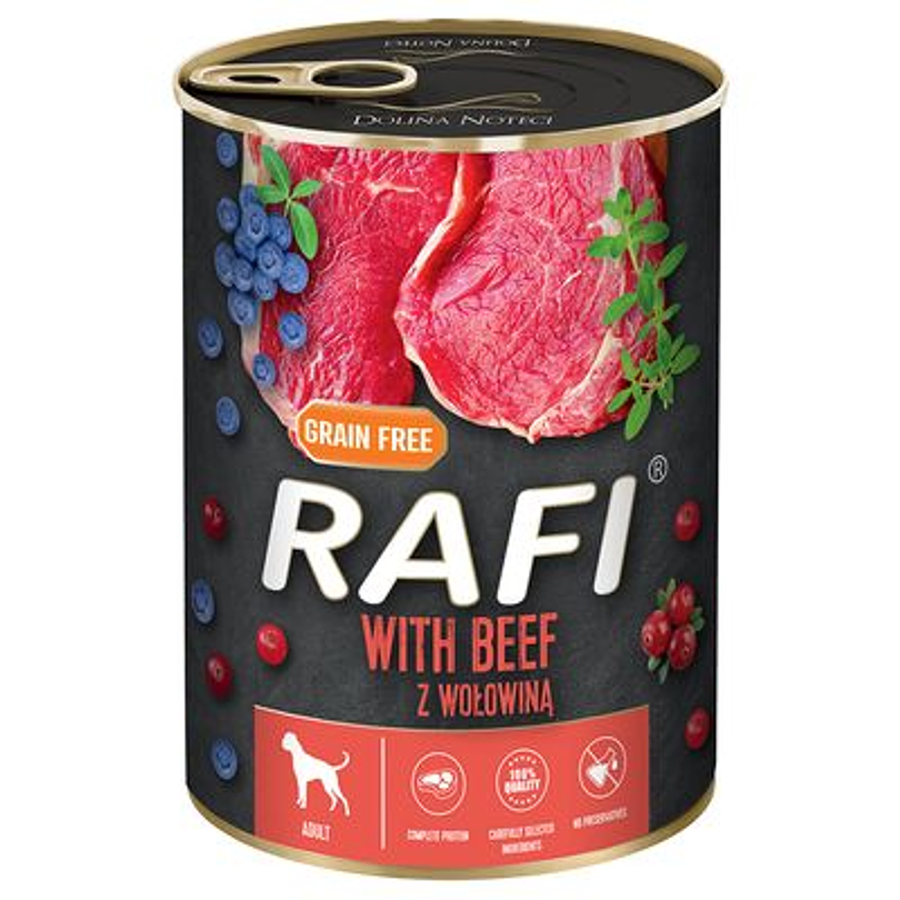 Rafi Lata Perro Adulto Beef Blueberry and Cranberry 800 Gr