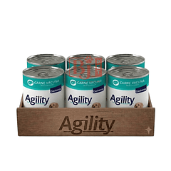 Pack 6 Latas Agility Perro Cachorro Vacuno 340 Gr