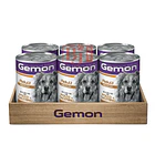 Pack 6 Latas Gemon Trozos Medianos Perro Adulto Pollo y Pavo 1.250 Gr. 1