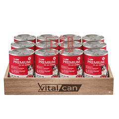 Pack 12 Latas Premium Perro Adulto En Su Salsa Trocitos De Pollo 340 Gr