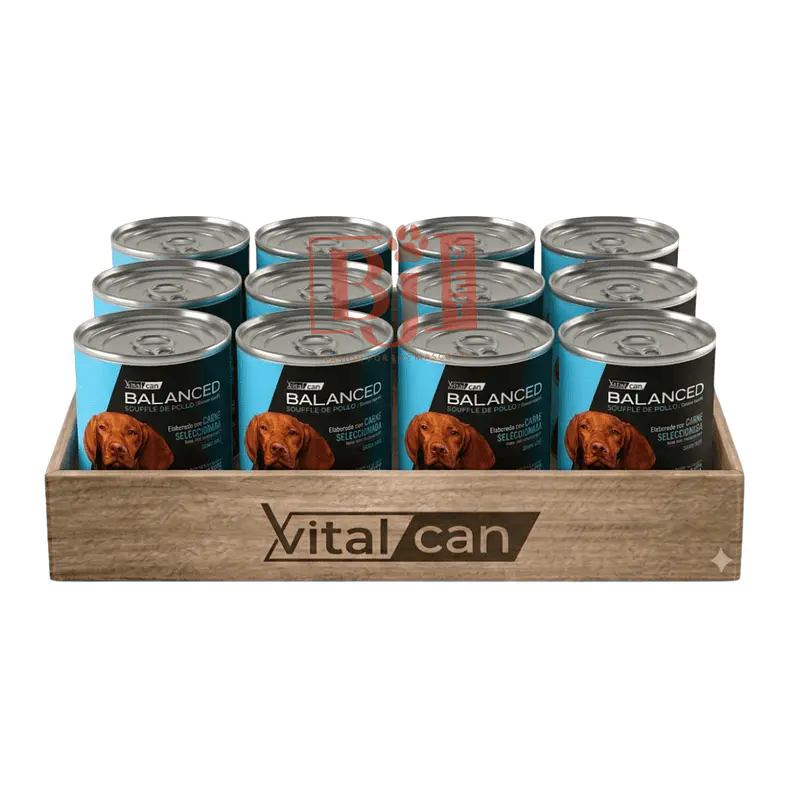 Pack 12 Latas Balanced Souffle Perro Adulto Pollo 340 Gr 1