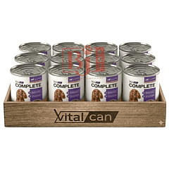 Pack 12 Latas Complete Trocitos En Salsa Carne Perro Adulto 340 Gr