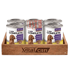 Pack 6 Latas Complete Trocitos En Salsa Carne Perro Adulto 340 Gr