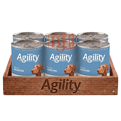 Pack 6 Latas Agility Perro Adulto Cordero 340 Gr