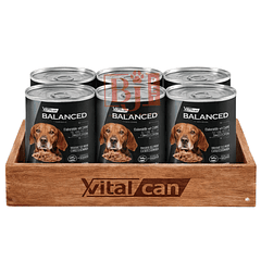 Pack 6 Latas Balanced Souffle Perro Senior Pollo 340 Gr