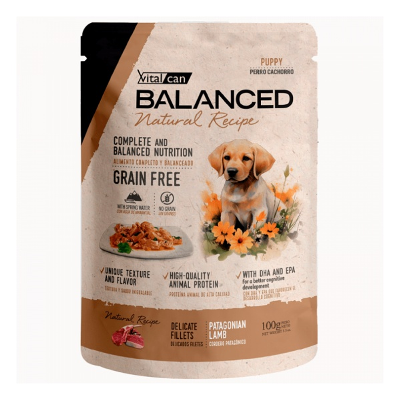 Natural Recipe Pouch Filetes Codero Perro Cachorro 100 Gr