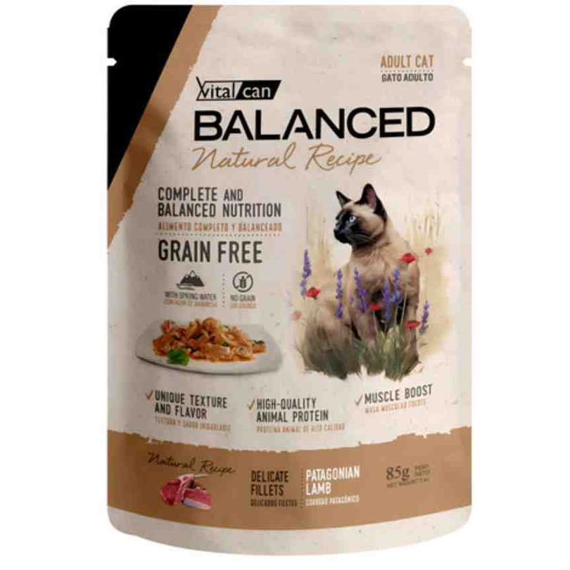 Natural Recipe Pouch Filetes Cordero Gato Adulto 85 Gr
