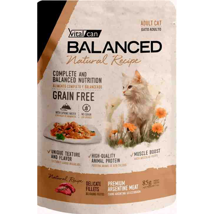 Natural Recipe Pouch Filetes Carne Gato Adulto 85 Gr