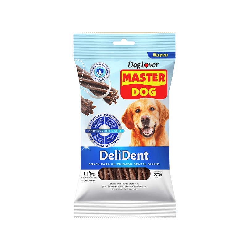 Delident Snack Perro Raza Grande 270 Gr
