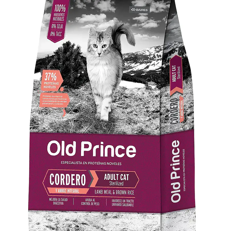 Old Prince Cat Esterilizado Cordero y Arroz 7.5 Kg