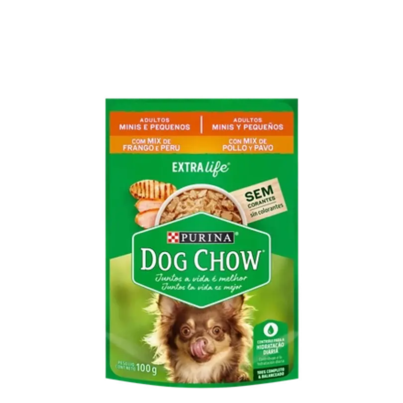 Dog Chow Display 15 Unidades Mini Y Peq Pollo Y Pavo 100 Gr