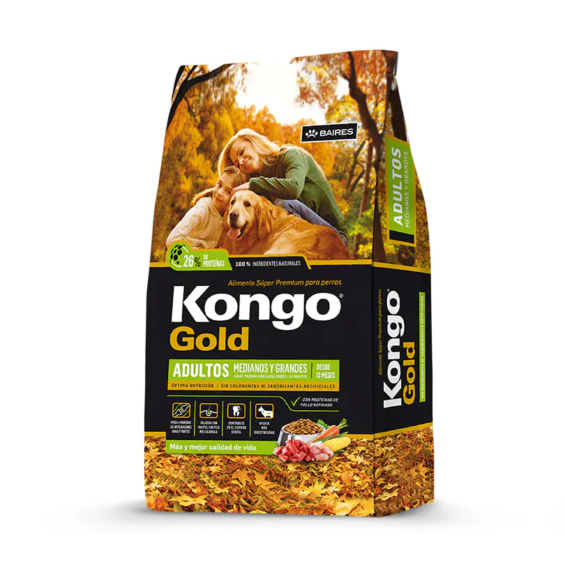 Kongo Gold Adulto Mediano Y Grande 21 KG 1