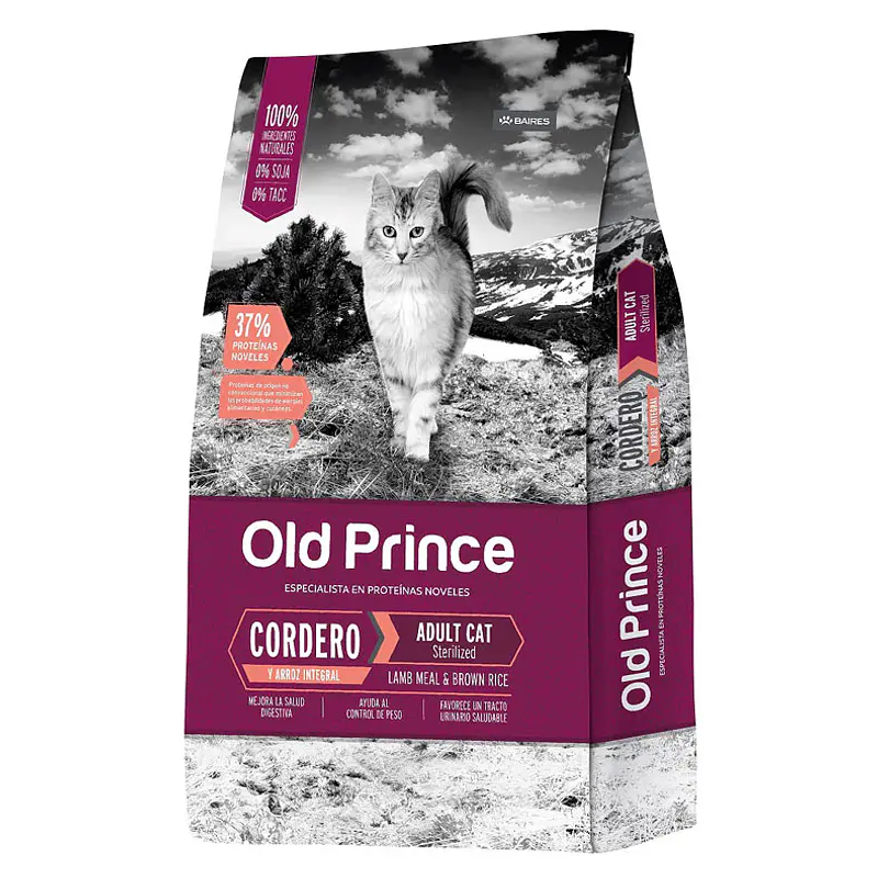 Old Prince Cat Esterilizado Cordero y Arroz 7.5 Kg