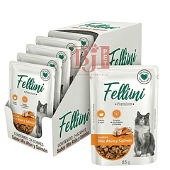 Pack 24 Pouch Fellini Atun Y Salmon 85 Gr