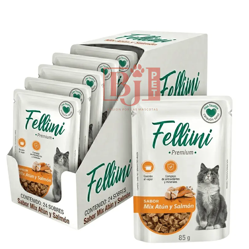Pack 24 Pouch Fellini Atun Y Salmon 85 Gr 1