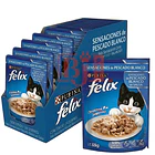 Pack 24 Pouch Felix  Adulto Pescado Blanco 85 Gr 1
