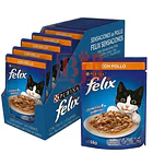 Pack 24 Pouch Felix  Adulto Pollo 85 Gr 1