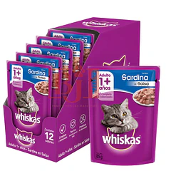 Alimento Húmedo Whiskas Sardina Caja 12 U 85 Gr
