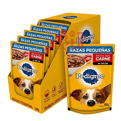 Alimento Húmedo Pedigree Raza Peq Carne 12 U