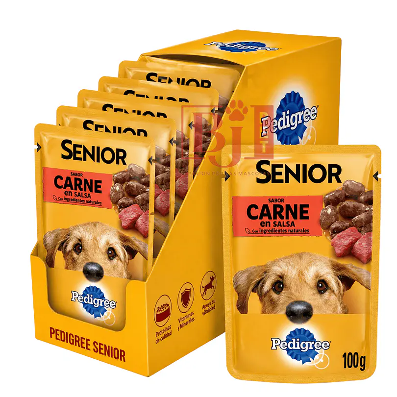 Alimento Húmedo Pedigree Adulto 7+ Carne 12 U 1
