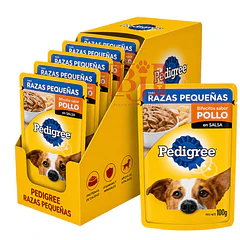 Alimento Húmedo Pedigree Raza Peq Pollo 12 U 100 Gr
