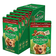 Pack 20 Pouch Dog Chow  Adulto Carne 100 Gr