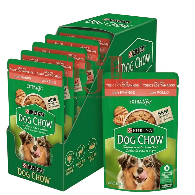 Pack 20 Pouch Dog Chow  Adulto Pollo 100 Gr 1