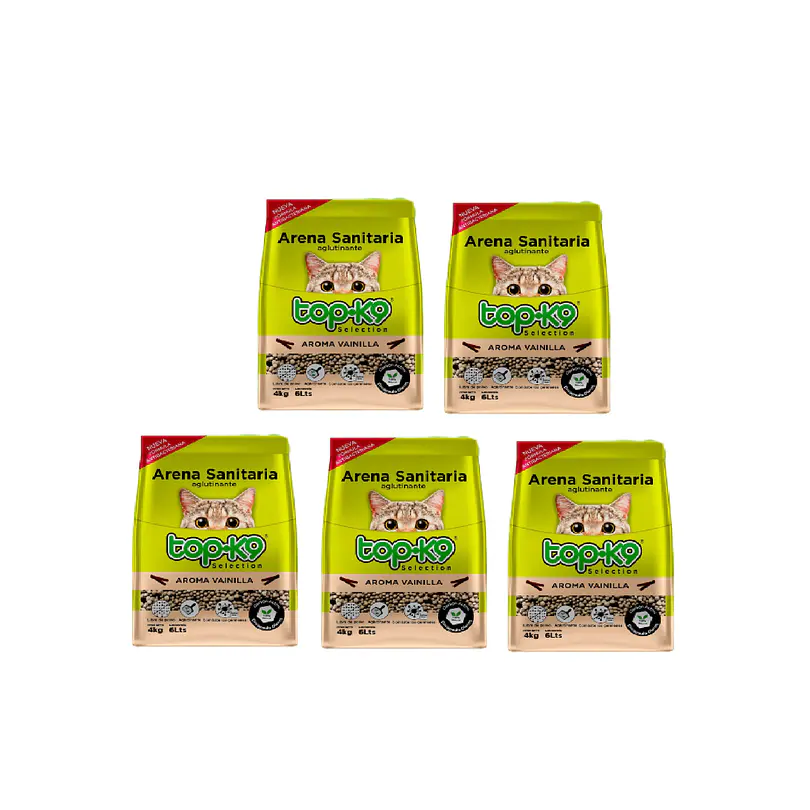 Pack Arena Aglutinante Topk9 Vainilla (4kgx 5u) 20 Kg 