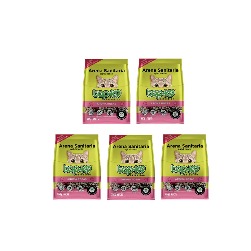 Pack Arena Aglutinante Topk9 Rosa (4kgx 5u) 20 Kg