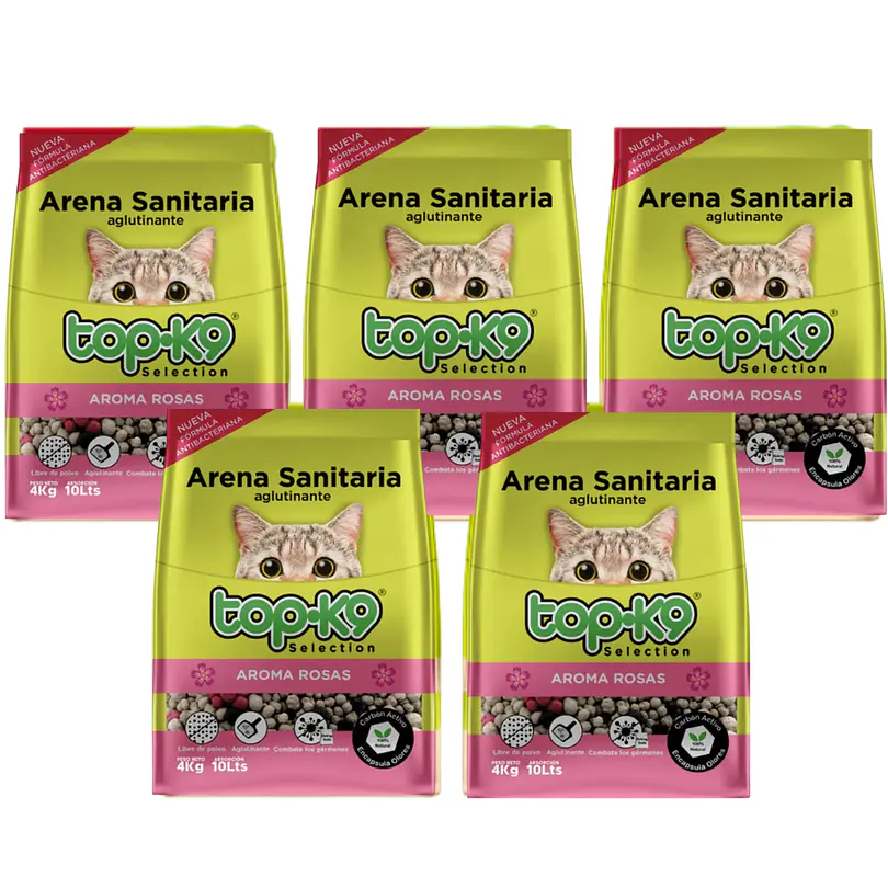 Pack Arena Aglutinante Topk9 Rosa (4kgx 5u) 20 Kg