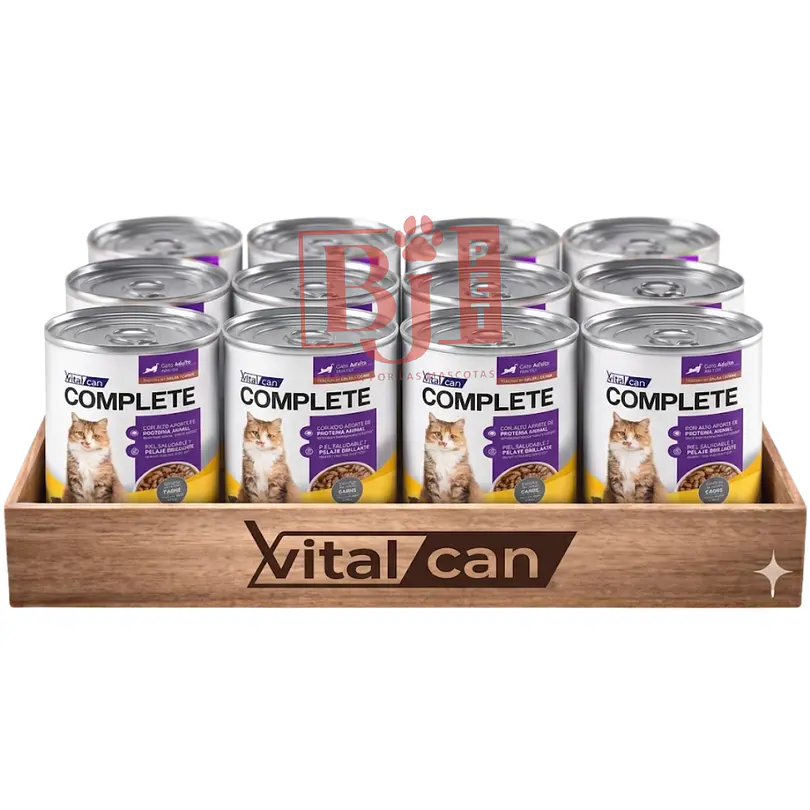 Pack 12 Latas Complete Trocitos En Salsa Carne Gato Adulto 340 Gr 1