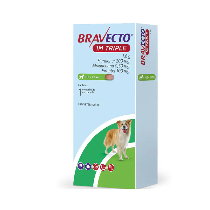 Bravecto 1M Triple 10 - 20 Kg 1 Comp Mast