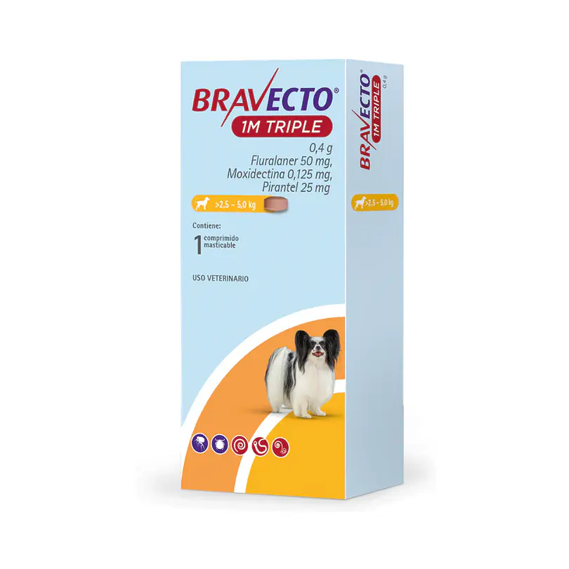 Bravecto 1M Triple 2.5 - 5 Kg 1 Comp Mast