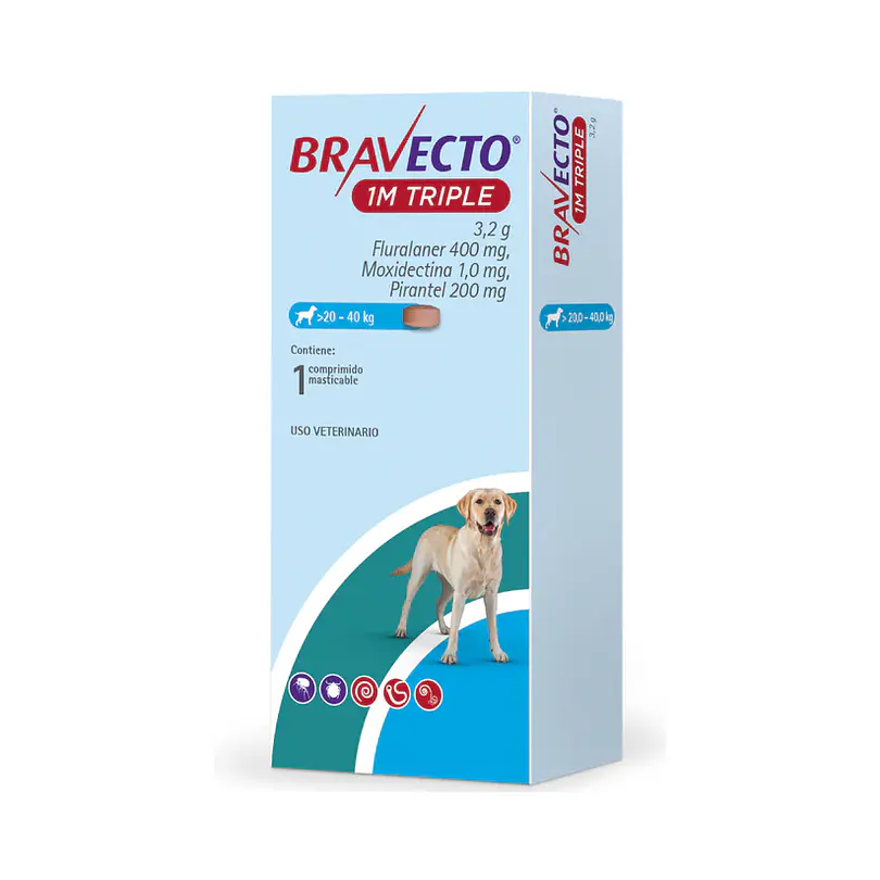 Bravecto 1M Triple 20 - 40 Kg 1 Comp Mast