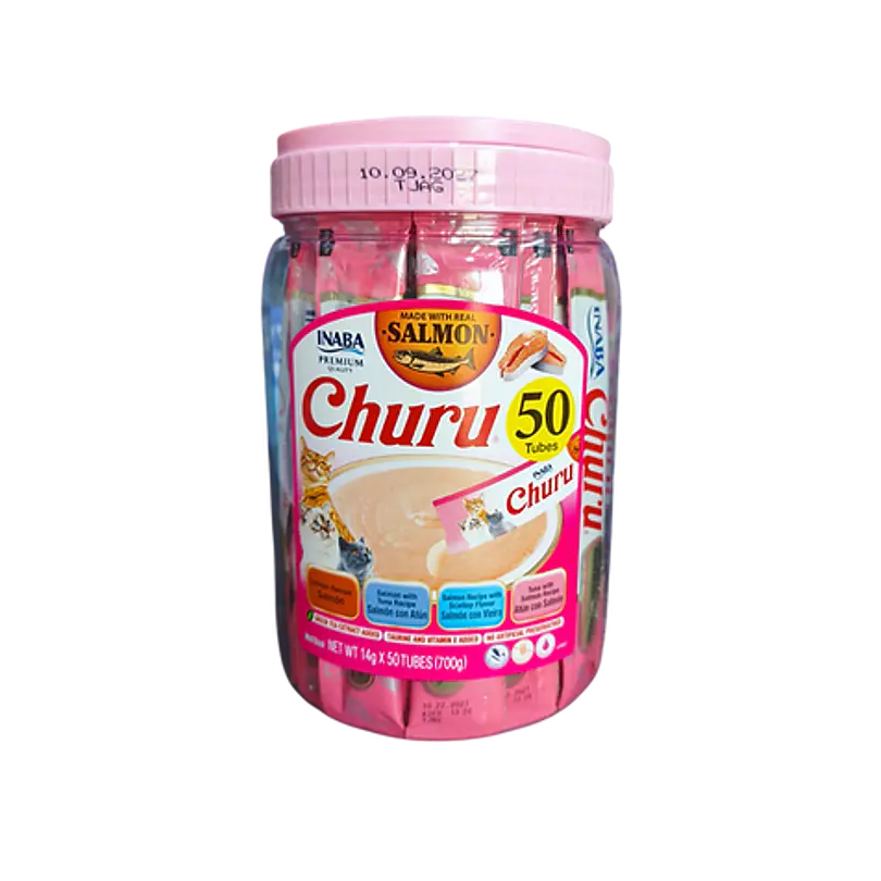Churu Cat Variedades Salmon Recipe 14 Gr 50 Und  2