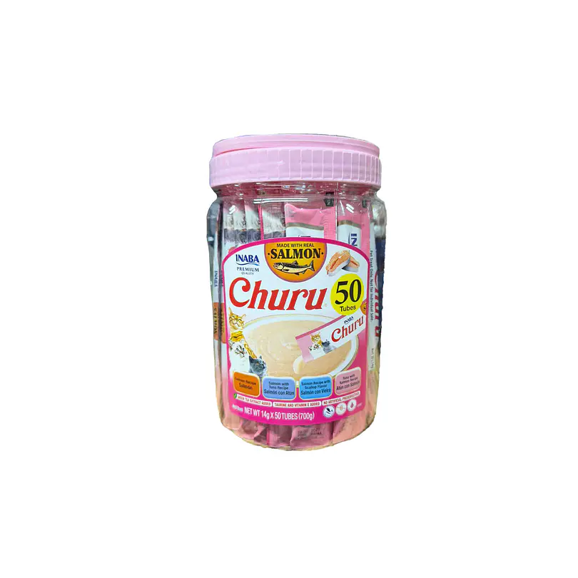 Churu Cat Variedades Salmon Recipe 14 Gr 50 Und  1