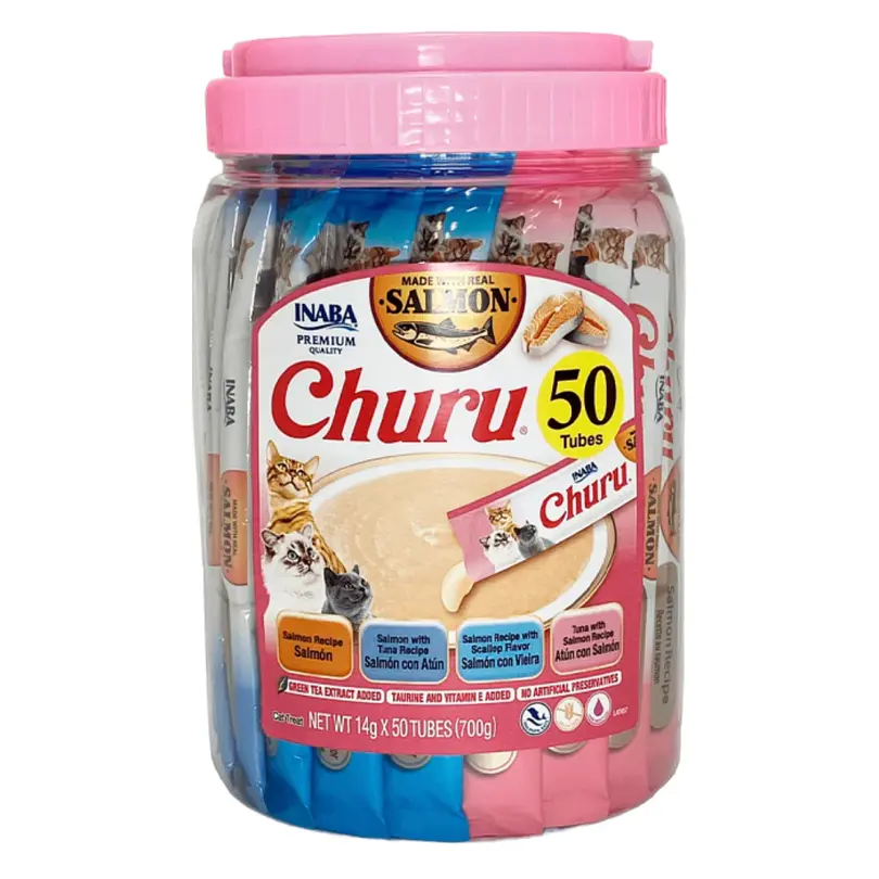 Churu Cat Variedades Salmon Recipe 14 Gr 50 Und 