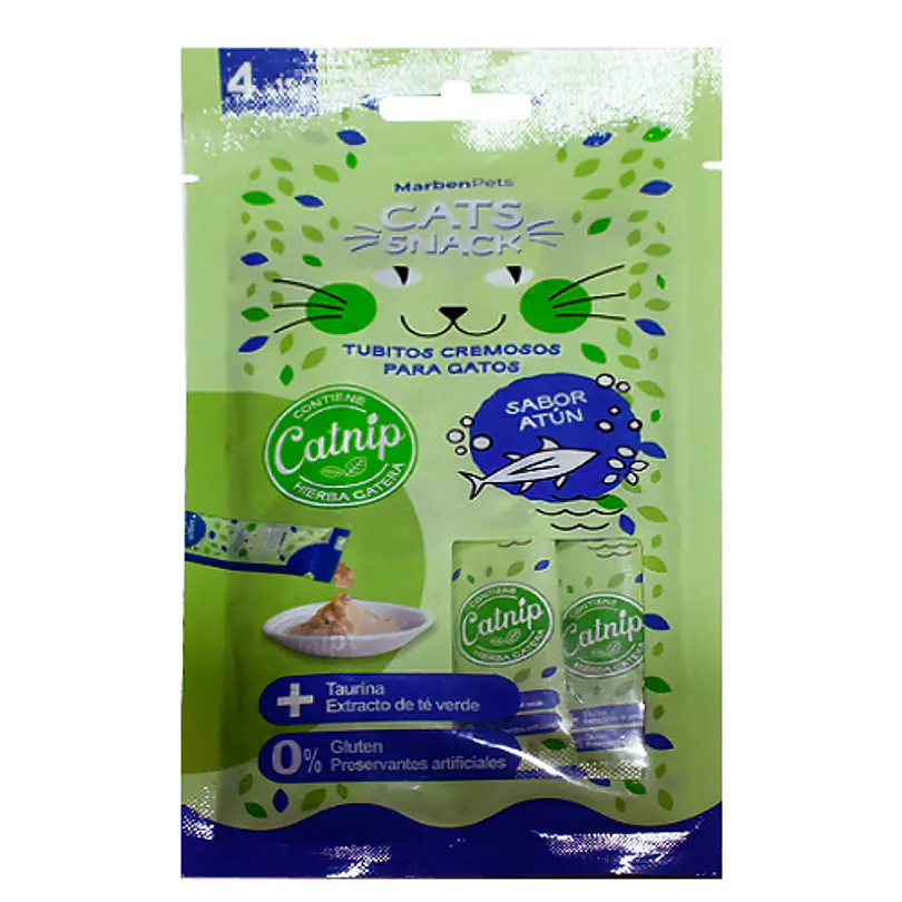 Cats Snack Cremoso Atún Con Catnip 60 Gr 2