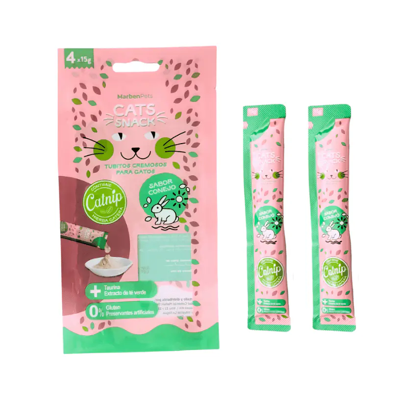 Cats Snack Cremoso Conejo Con Catnip 60 Gr 1