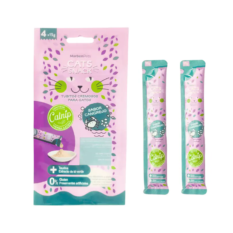 Cats Snack Cremoso Cangrejo Con Catnip 60 Gr 1