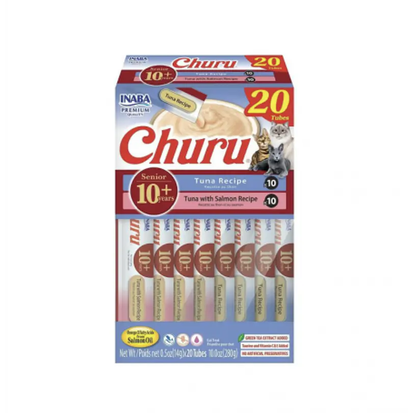 Churu Gato Senior 10+ Variedades De Atun 20 Unid