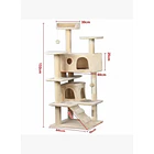 Rascador 2 Casas Beige 2