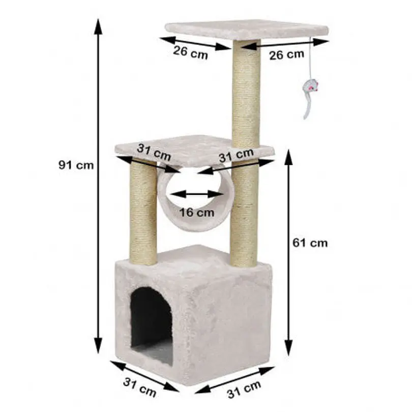 Rascador Tipo Arborl Beige 2